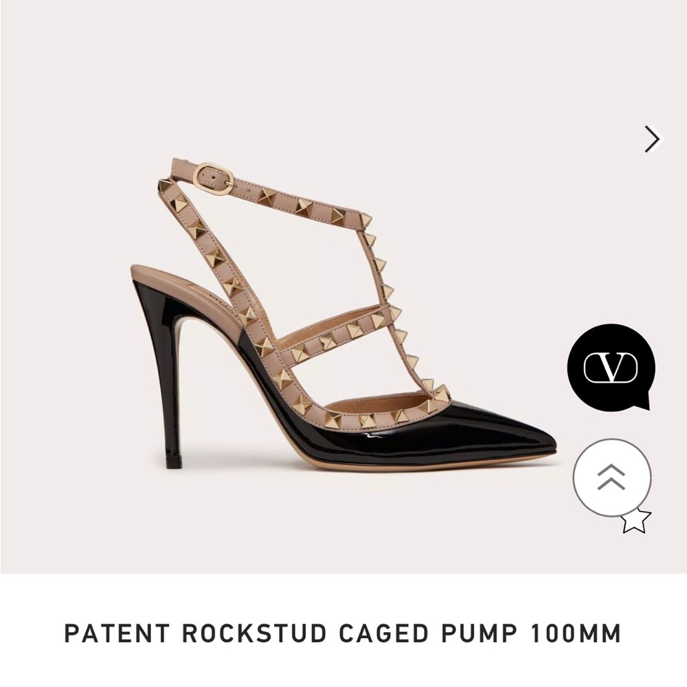 Valentino Rockstud Caged Pump Patent 100mm (4 inch)